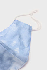 Blue tie dye face mask