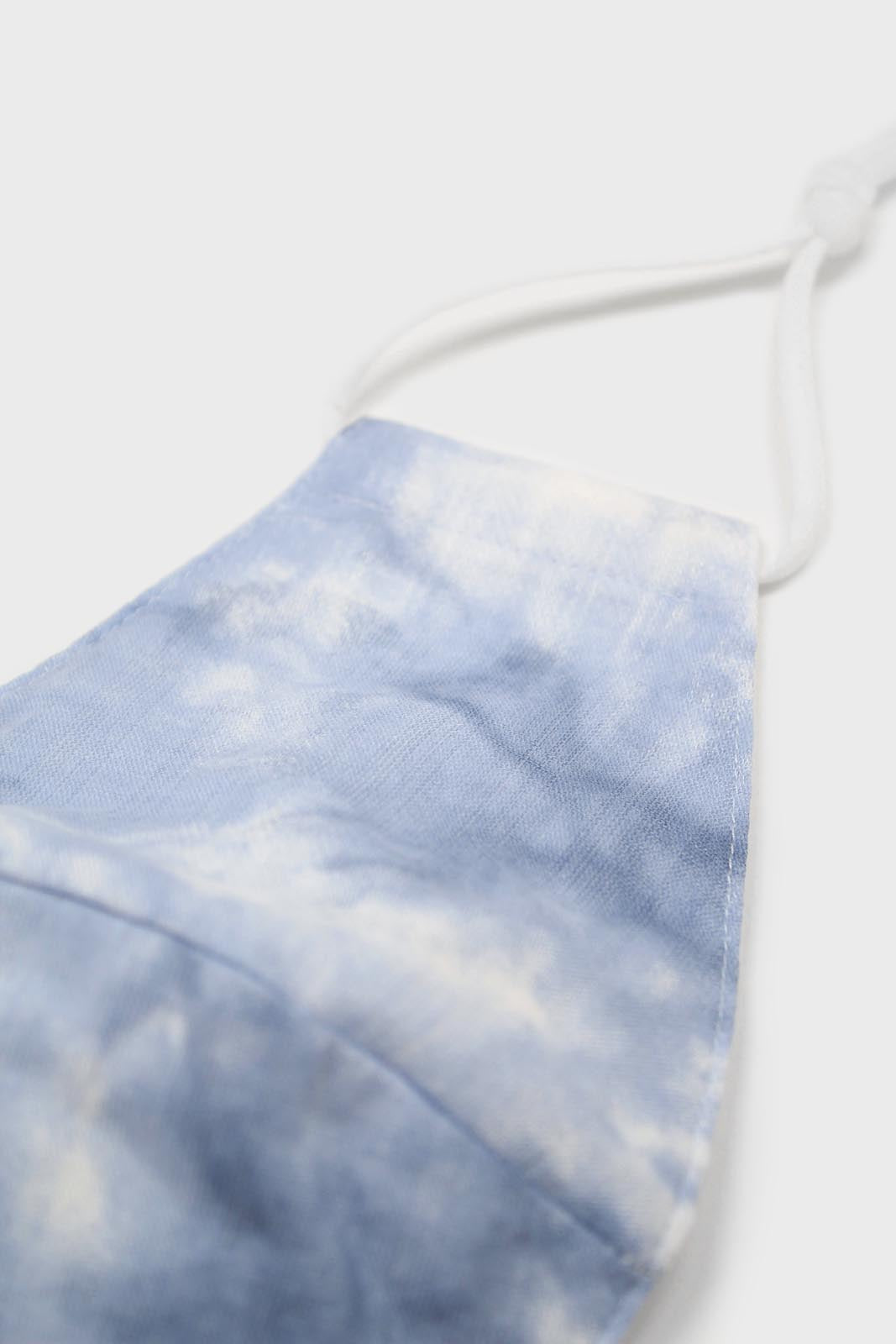 Blue tie dye face mask