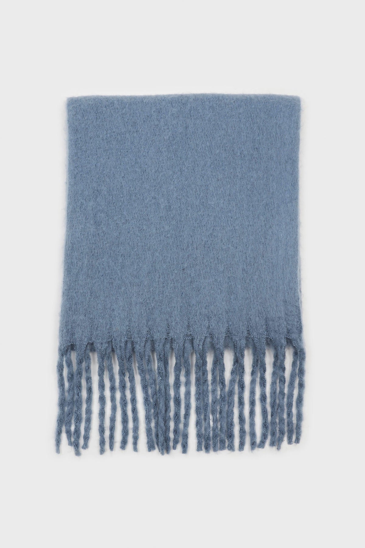 Bright blue fuzzy thick scarf - 826