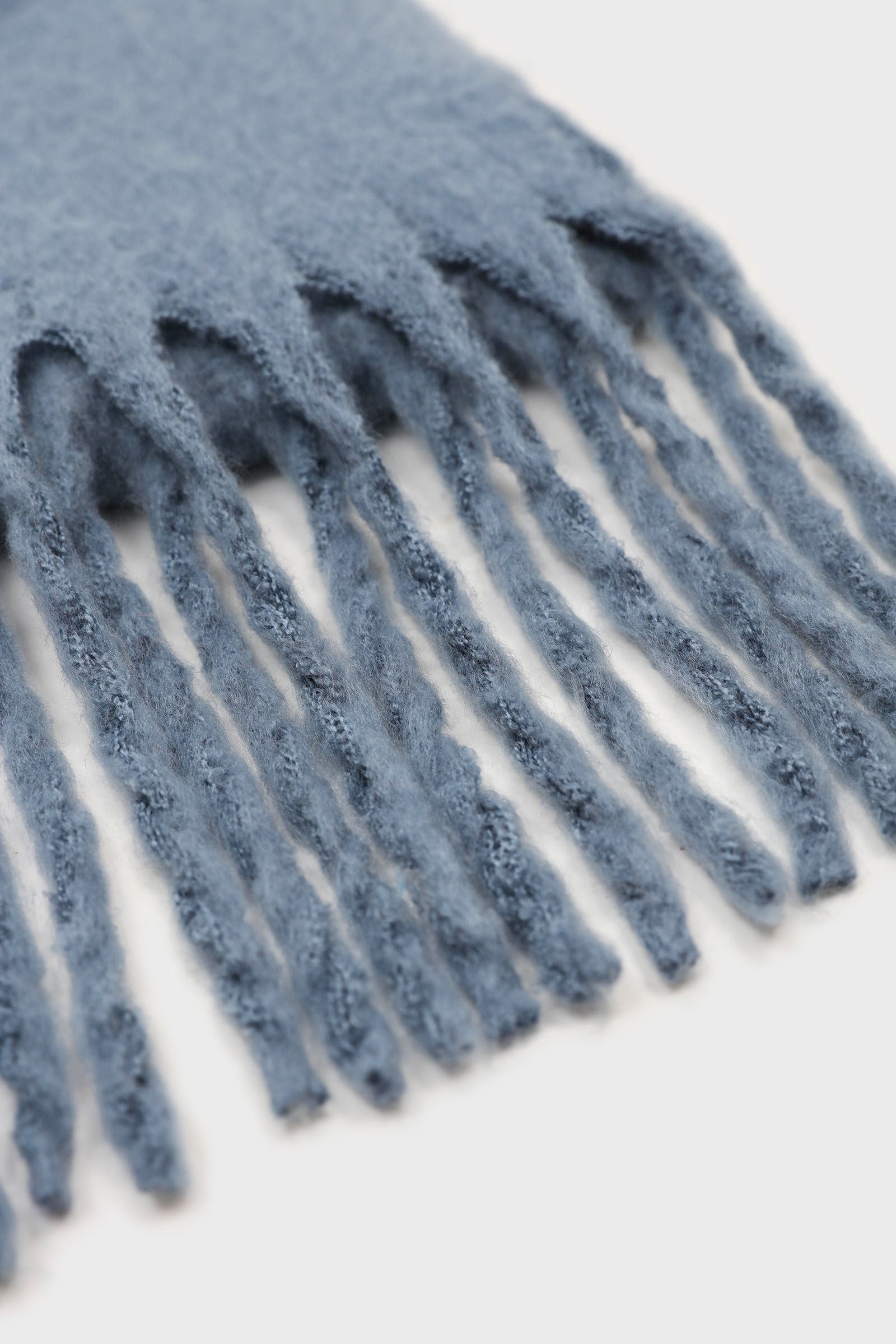 Bright blue fuzzy thick scarf - 826