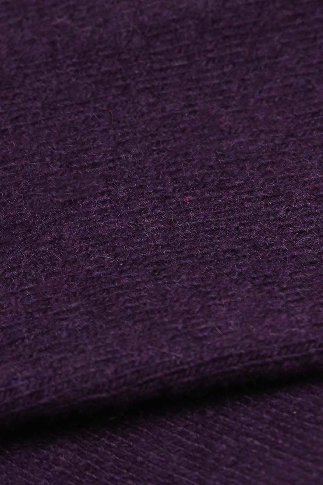 Violet smooth wool long socks