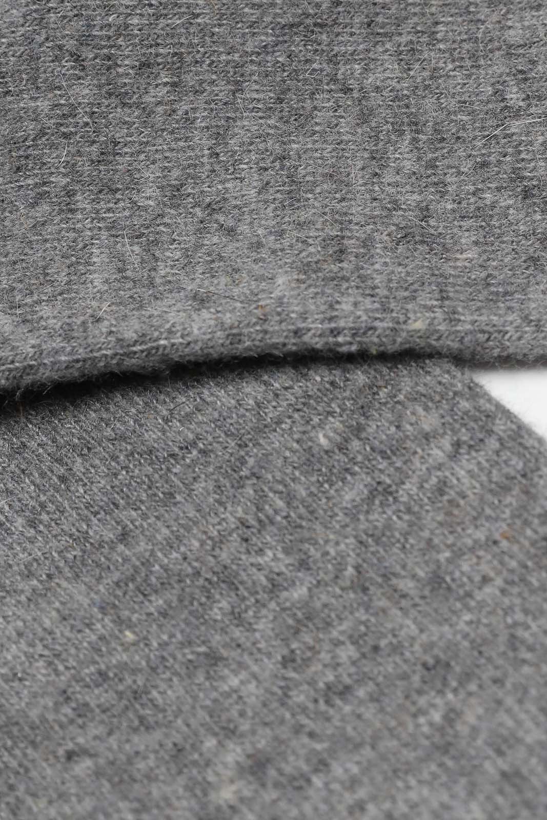 Dark grey smooth wool long socks