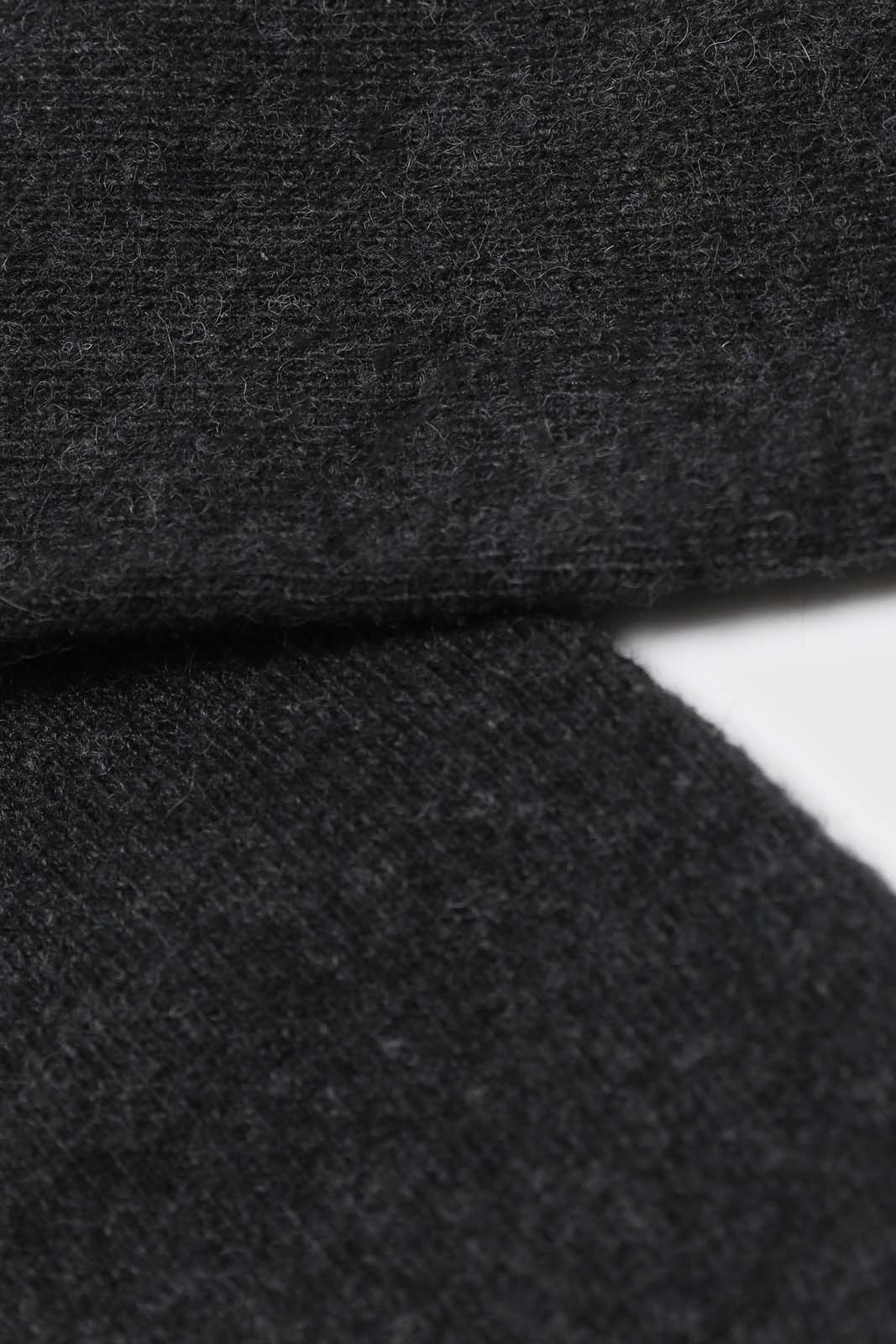 Charcoal smooth wool long socks