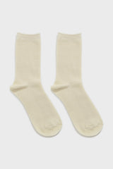 Ivory merino wool socks