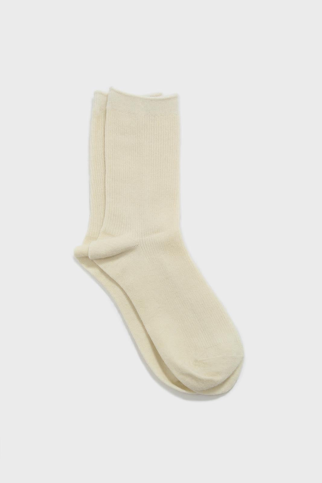 Ivory merino wool socks