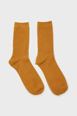 Mustard merino wool socks