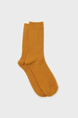 Mustard merino wool socks