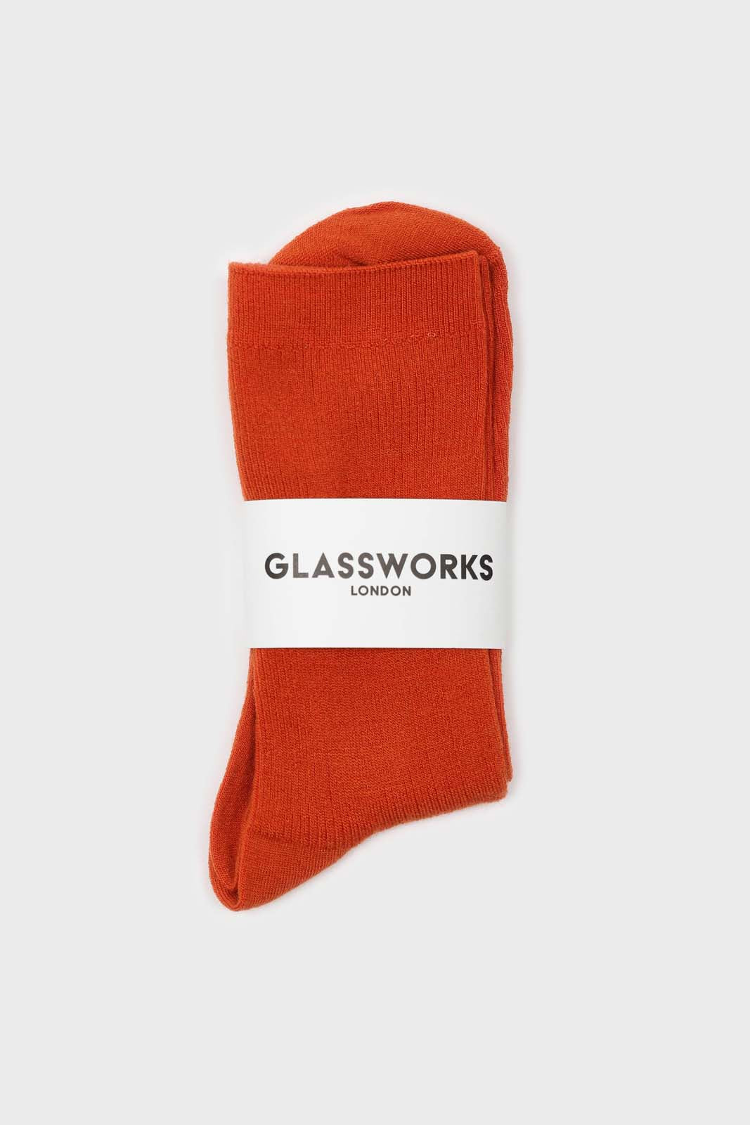 Orange merino wool socks