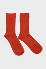 Orange merino wool socks