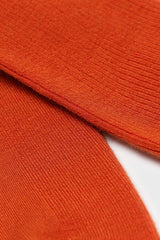 Orange merino wool socks
