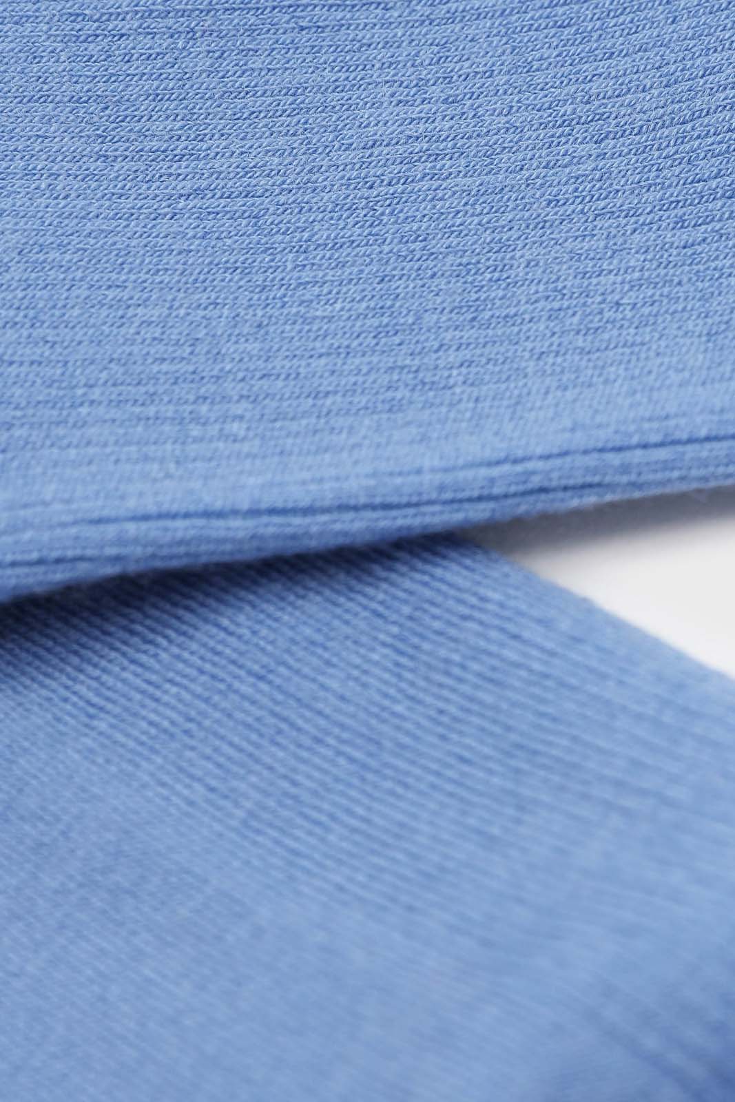Bright blue merino wool socks