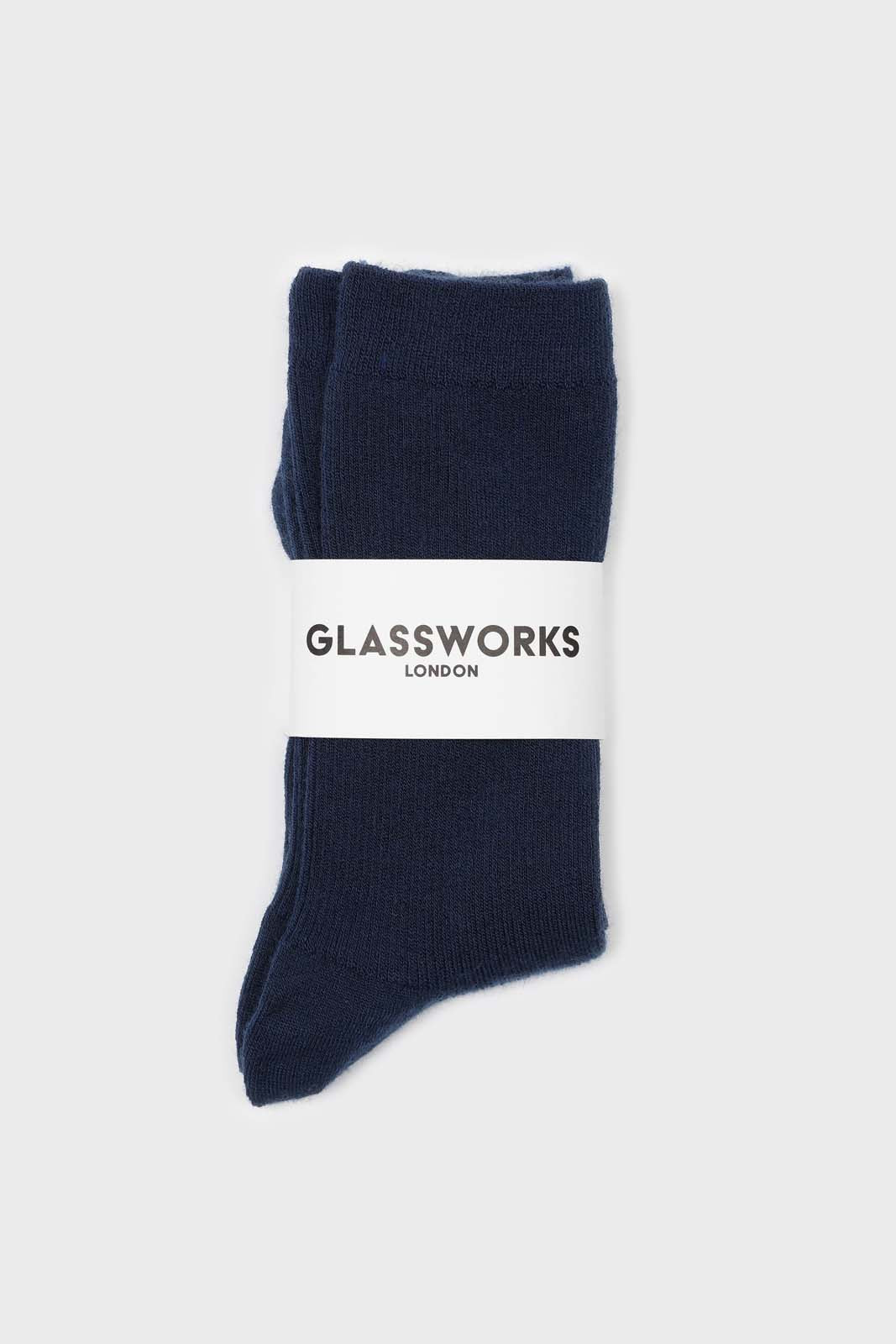 Navy blue merino wool socks