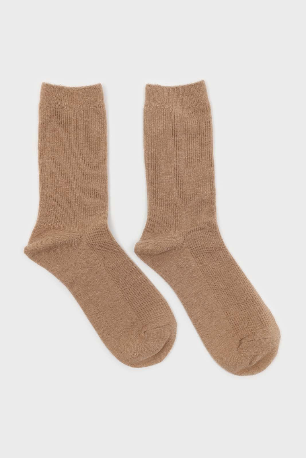 Light beige merino wool socks