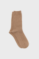 Light beige merino wool socks
