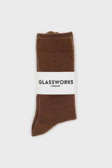 Dark beige merino wool socks