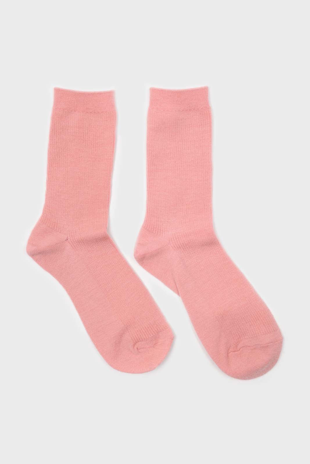 Light pink merino wool socks