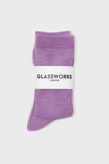 Lilac merino wool socks