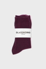 Violet merino wool socks