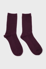 Violet merino wool socks