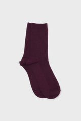 Violet merino wool socks
