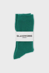 Bright green merino wool socks