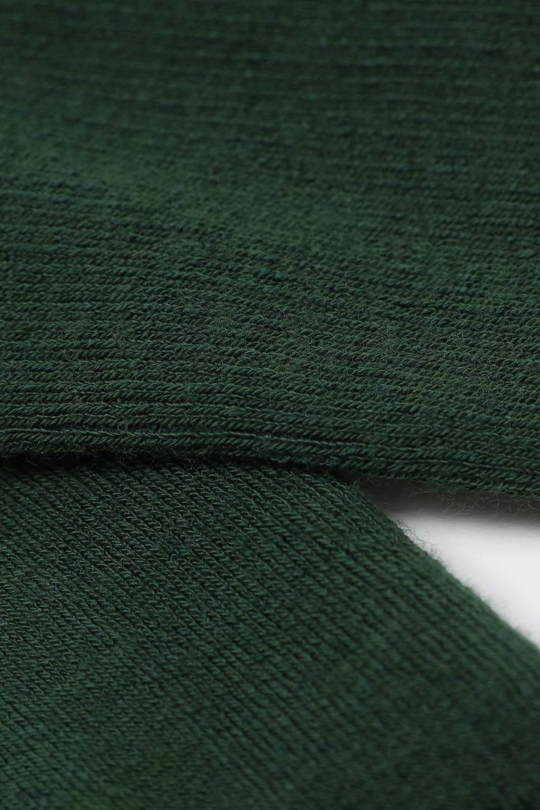 Deep green merino wool socks