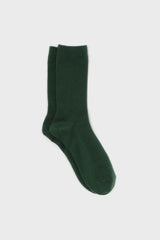 Deep green merino wool socks