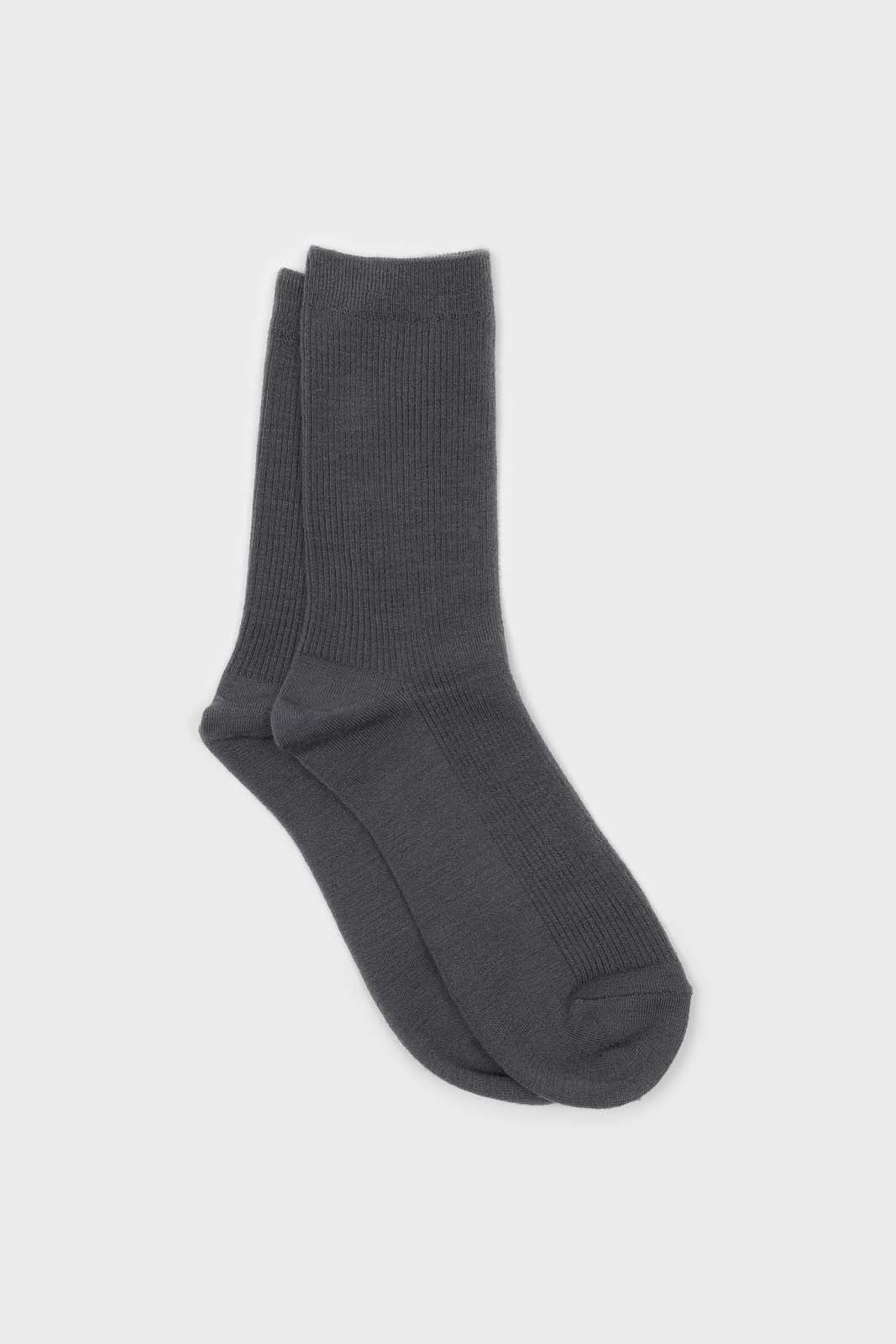 Grey merino wool socks