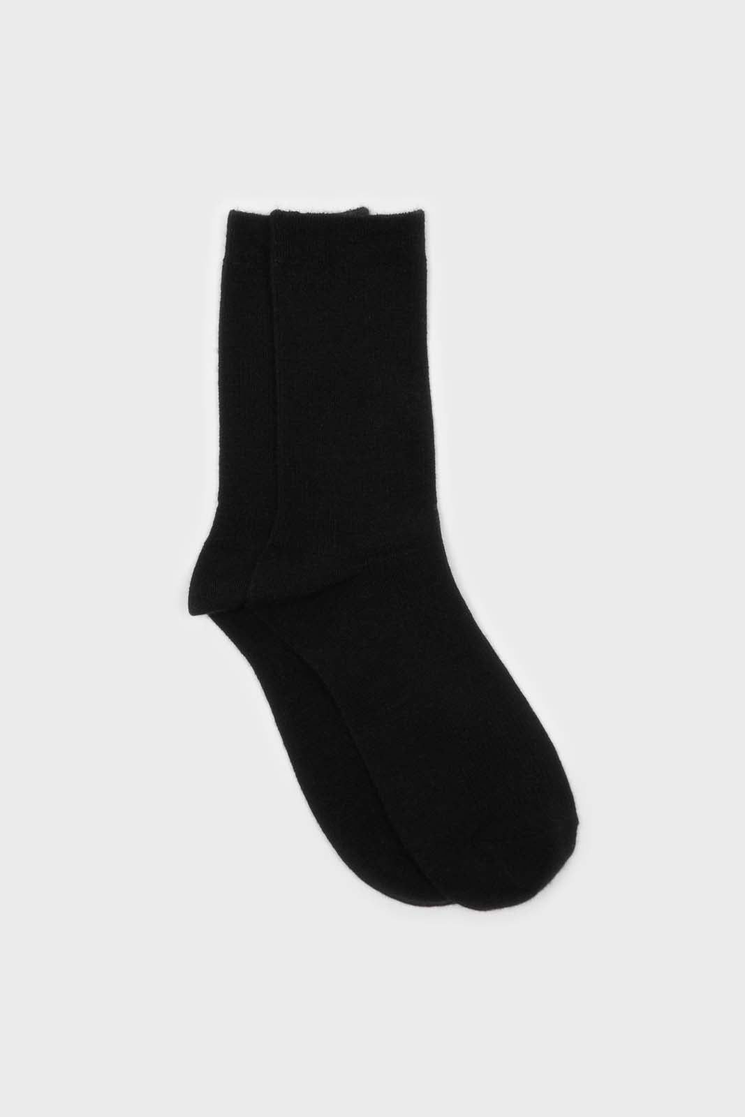 Black merino wool socks