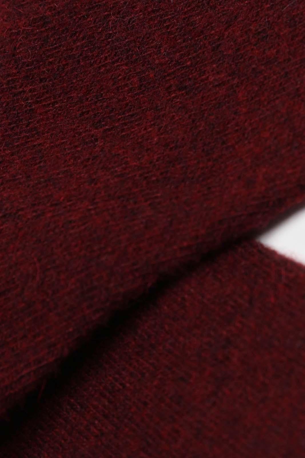 Burgundy smooth wool long socks