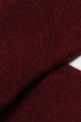 Burgundy smooth wool long socks