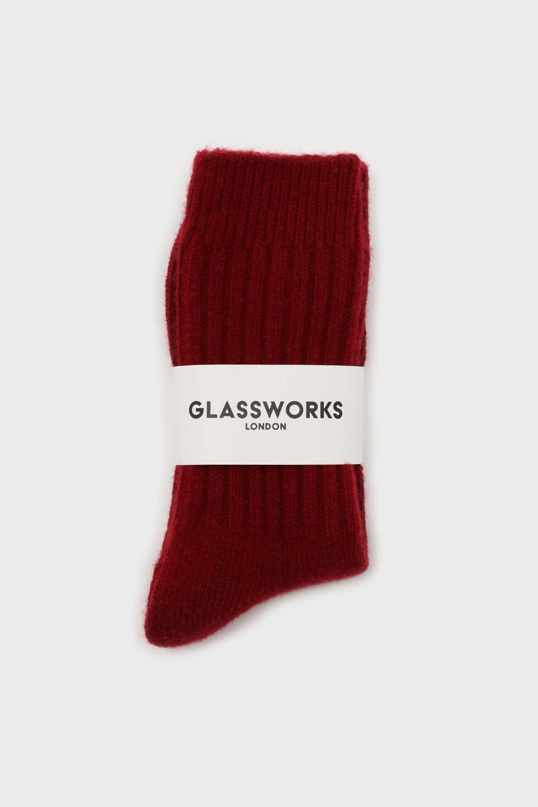 Burgundy cashmere wool blend socks