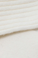 Ivory cashmere wool blend socks