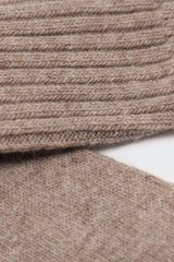 Beige cashmere wool blend socks