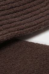 Brown cashmere wool blend socks