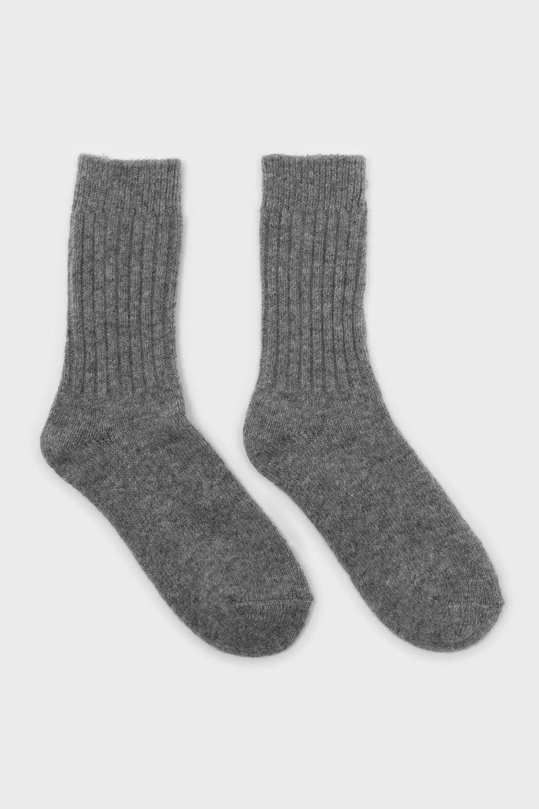 Grey cashmere wool blend socks