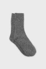 Grey cashmere wool blend socks