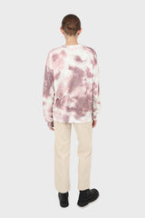 Pink tie dye loose fit sweatshirt