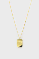 Charm necklace - Gold LOVE stamp pendant