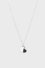 Charm necklace - Silver smooth heart