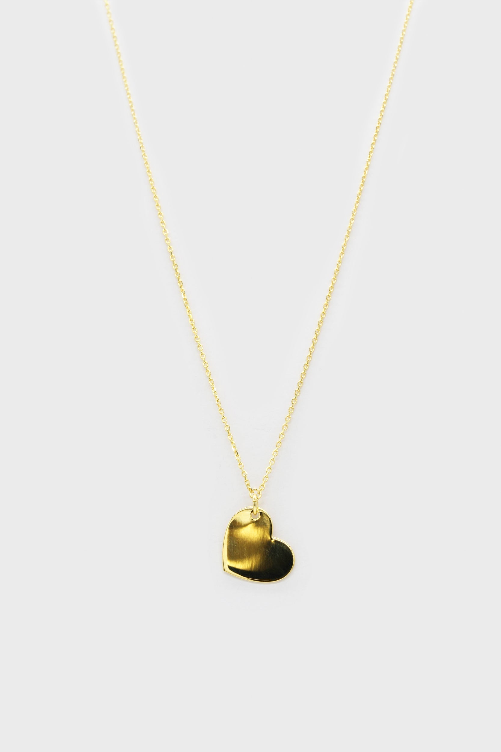 Charm necklace - Gold smooth heart