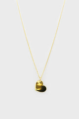 Charm necklace - Gold smooth heart
