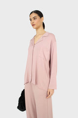 Pink jersey pajama top