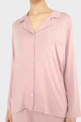 Pink jersey pajama top