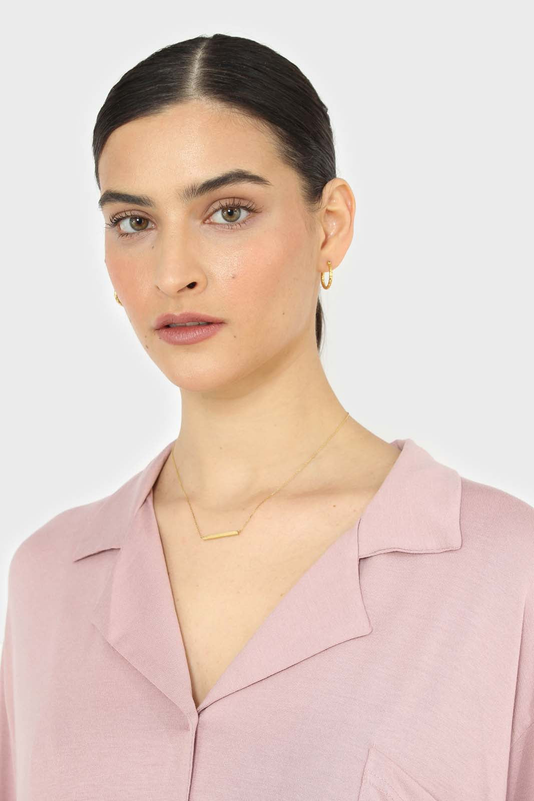 Pink jersey pajama top