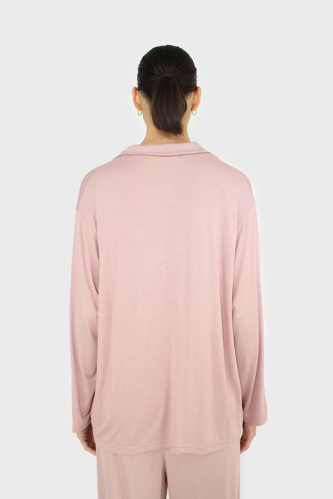 Pink jersey pajama top