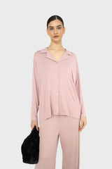 Pink jersey pajama top