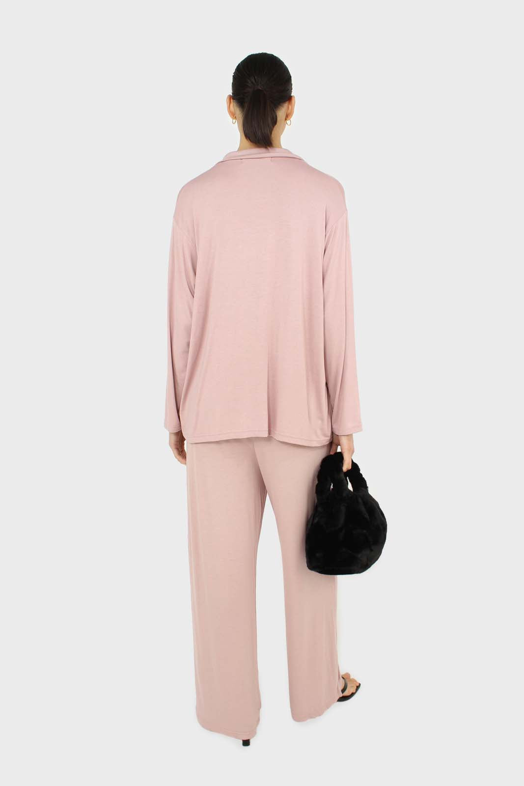 Pink jersey pajama bottoms