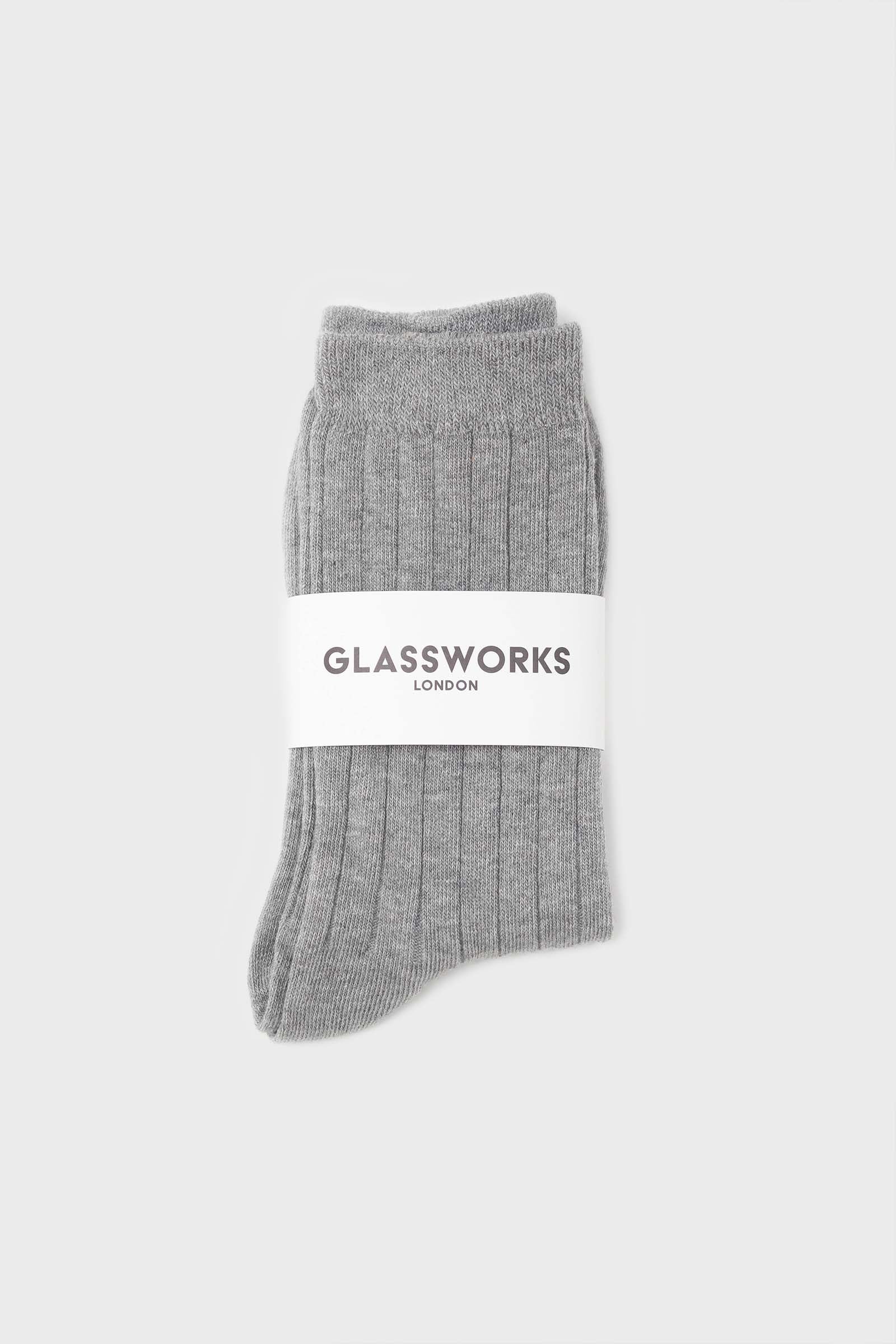 Grey giant rib socks