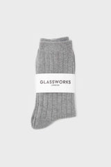 Grey giant rib socks